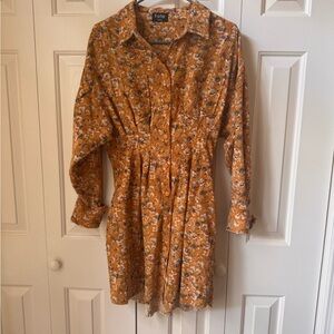 Fate Women's Floral Orange Dress